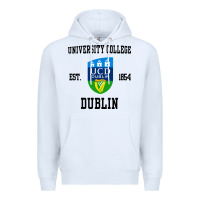 White university college dublin Premium Hoodie - artisFamous
