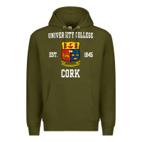 Army Green university college cork Premium Hoodie - artisFamous