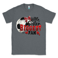 Charcoal Heather little sister biggest fan soccer Classic Tee - FaDigitalArtStudio