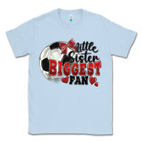 Dusty Blue little sister biggest fan soccer Classic Tee - FaDigitalArtStudio