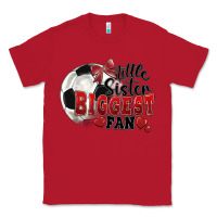 Red little sister biggest fan soccer Classic Tee - FaDigitalArtStudio