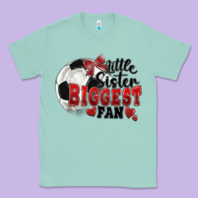Little Sister Biggest Fan Soccer Classic Tee Designed By Fadigitalartstudio