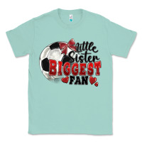 Seafoam little sister biggest fan soccer Classic Tee - FaDigitalArtStudio