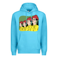 Ocean Blue Devo Premium Hoodie - artisFamous