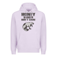 Lilac honey badger dont care Premium Hoodie - artisFamous