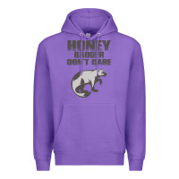 Purple honey badger dont care Premium Hoodie - artisFamous