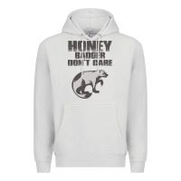 Dove Grey honey badger dont care Premium Hoodie - artisFamous
