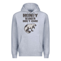 Heather Grey honey badger dont care Premium Hoodie - artisFamous