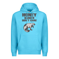 Ocean Blue honey badger dont care Premium Hoodie - artisFamous