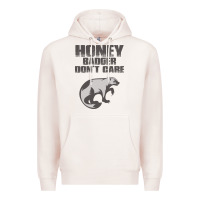 Pale Pink honey badger dont care Premium Hoodie - artisFamous