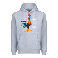 Heather Grey hei girl Premium Hoodie - artisFamous