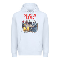 White retro cult classic Premium Hoodie - artisFamous