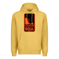Antique Gold Fist Full Of Soul Long Record Player Premium Hoodie - artisFamous