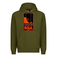 Army Green Fist Full Of Soul Long Record Player Premium Hoodie - artisFamous