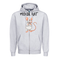 Heather Grey Mouse Rat Zipper Hoodie - Bettercallsaul