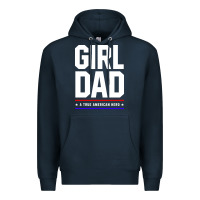 Navy Girl Dad A True American Hero - Fathers Day Gift Premium Hoodie - artisFamous
