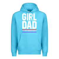 Ocean Blue Girl Dad A True American Hero - Fathers Day Gift Premium Hoodie - artisFamous