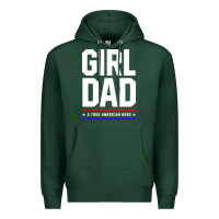 Sports Green Girl Dad A True American Hero - Fathers Day Gift Premium Hoodie - artisFamous