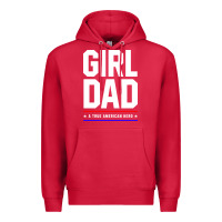 Cardinal Girl Dad A True American Hero - Fathers Day Gift Premium Hoodie - artisFamous