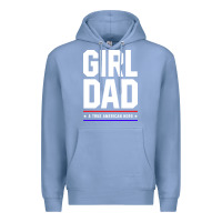 Colony Blue Girl Dad A True American Hero - Fathers Day Gift Premium Hoodie - artisFamous