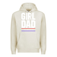 Oatmeal Heather Girl Dad A True American Hero - Fathers Day Gift Premium Hoodie - artisFamous