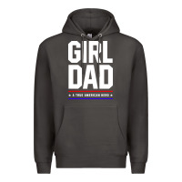 Smoke Girl Dad A True American Hero - Fathers Day Gift Premium Hoodie - artisFamous