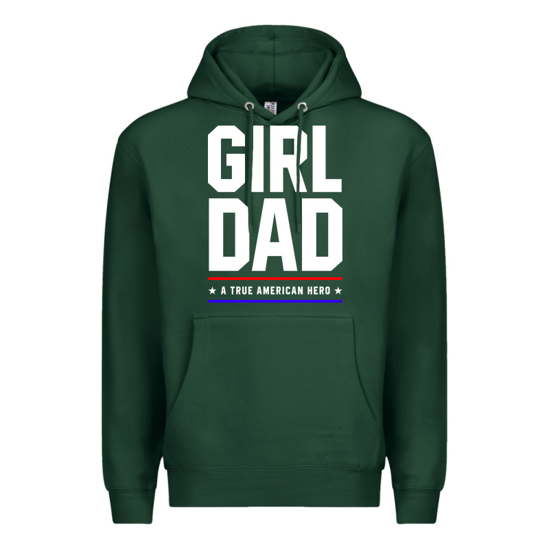 Girl Dad A True American Hero - Fathers Day Gift Premium Hoodie by artisFamous | Teevron