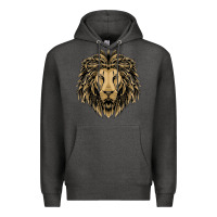Charcoal Heather Lion t-shirt  designs Premium Hoodie - artisFamous