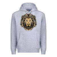 Heather Grey Lion t-shirt  designs Premium Hoodie - artisFamous