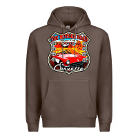 Coffee CLASSIC CARS ROUTE 66 Premium Hoodie - artisFamous