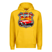 Lemon CLASSIC CARS ROUTE 66 Premium Hoodie - artisFamous
