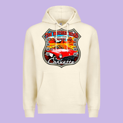 Classic Cars Route 66 Premium Hoodie Designed By Artisfamous