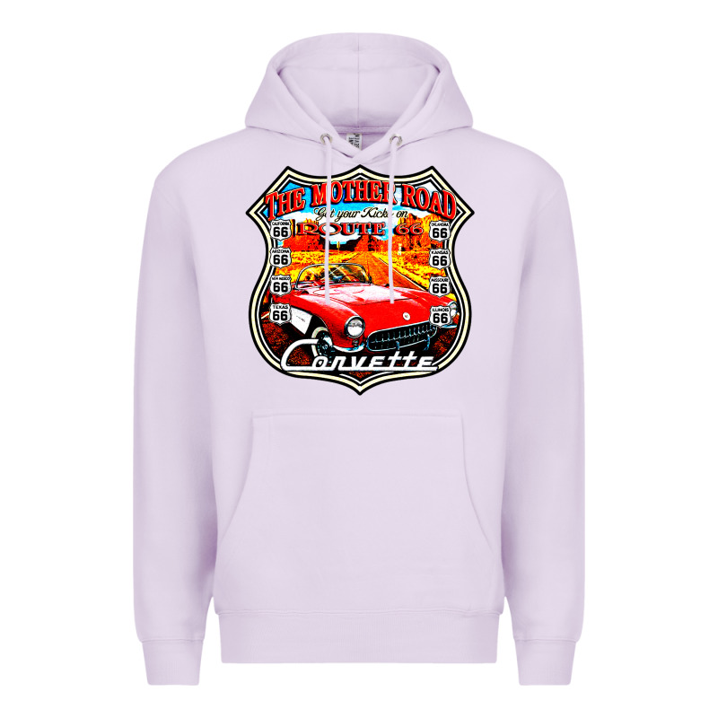 Classic Cars Route 66 Premium Hoodie by artisFamous | Teevron