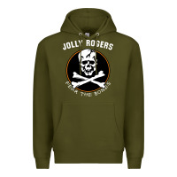 Army Green fear the bones Premium Hoodie - artisFamous