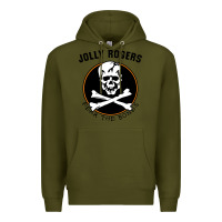 Army Green fear the bones Premium Hoodie - artisFamous