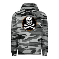 Slate Camo fear the bones Premium Hoodie - artisFamous