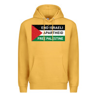 Mustard end is.rae.li apartheid free pales  flag  t shirt Premium Hoodie - artisFamous