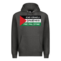 Charcoal Heather end is.rae.li apartheid free pales  flag  t shirt Premium Hoodie - artisFamous