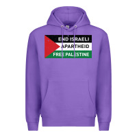 Purple end is.rae.li apartheid free pales  flag  t shirt Premium Hoodie - artisFamous