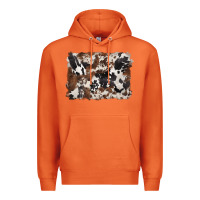 Carrot black and brown cowhide background Premium Hoodie - BarkalooDesign