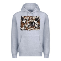 Black And Brown Cowhide Background Premium Hoodie | Teevron