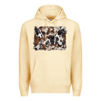 Pina Colada black and brown cowhide background Premium Hoodie - BarkalooDesign