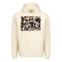 Sandshell black and brown cowhide background Premium Hoodie - BarkalooDesign