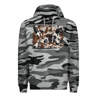 Slate Camo black and brown cowhide background Premium Hoodie - BarkalooDesign