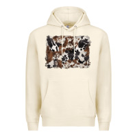 Tofu black and brown cowhide background Premium Hoodie - BarkalooDesign