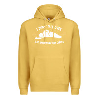 Antique Gold i don't fall over i do random gravity checks Premium Hoodie - artisFamous