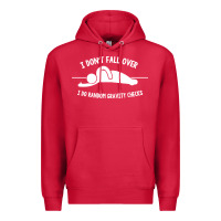 Cardinal i don't fall over i do random gravity checks Premium Hoodie - artisFamous