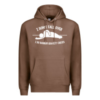 Chestnut i don't fall over i do random gravity checks Premium Hoodie - artisFamous