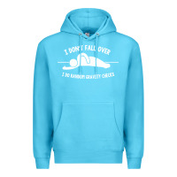 Ocean Blue i don't fall over i do random gravity checks Premium Hoodie - artisFamous