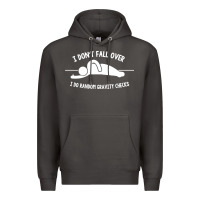 Smoke i don't fall over i do random gravity checks Premium Hoodie - artisFamous